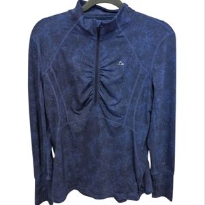 - Paradox Blue  Merino Wool Blend  Athletic Top. Runched At Chest. Sz L …